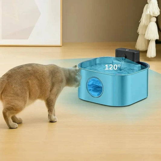 Fontana Per Gatti In Acciaio Inox In Ceramica