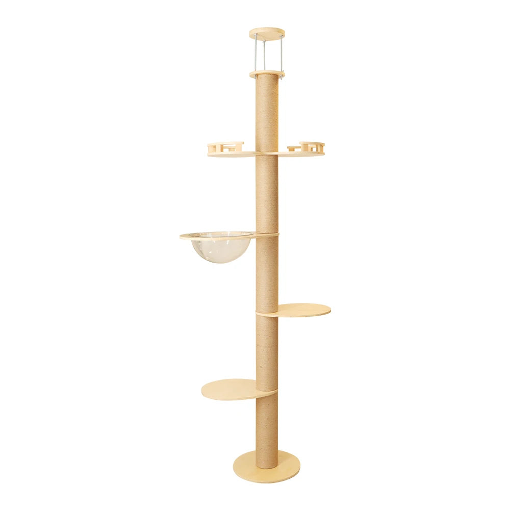 Tiragraffi A Soffitto In Legno Per Maine Coon Resistente