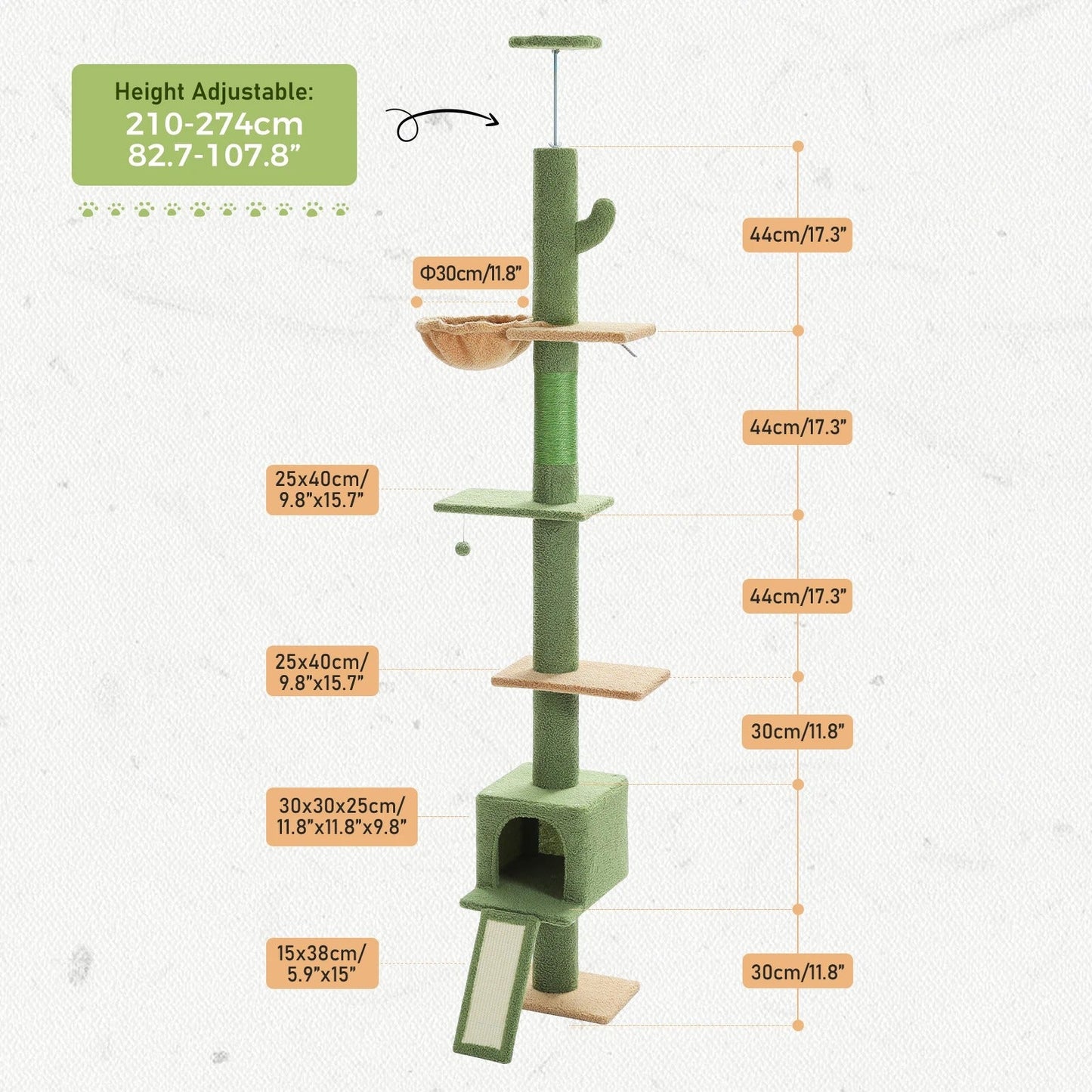 Tiragraffi Cactus A Soffitto Per Gatti Grandi Per Gatti