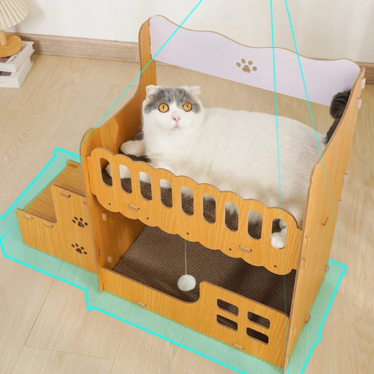 Tiragraffi In Legno Per Gatti Anziani Moderno In Sisal
