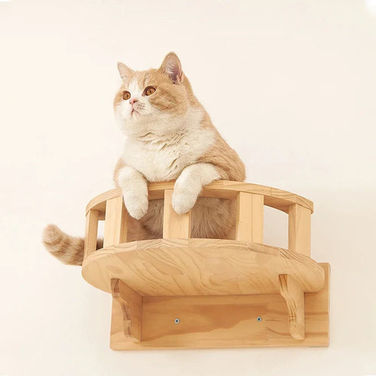 Tiragraffi Nuvola Da Parete In Legno Per Gatti