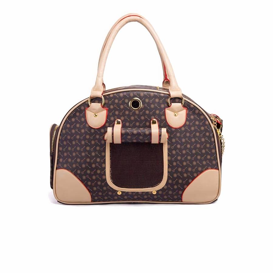 Borsa Elegante In Pelle Per Gatti Marrone 2