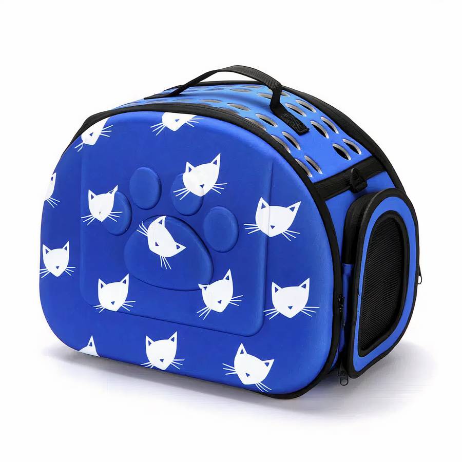 Borsa Pieghevole Traspirante Per Gatti Blu