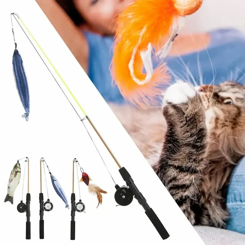 Canna Da Pesca Per Gatti Interattivo