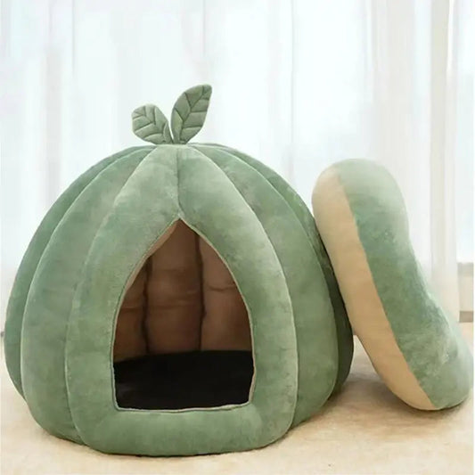 Cuccia A Forma Di Zucca Per Gatti Morbida