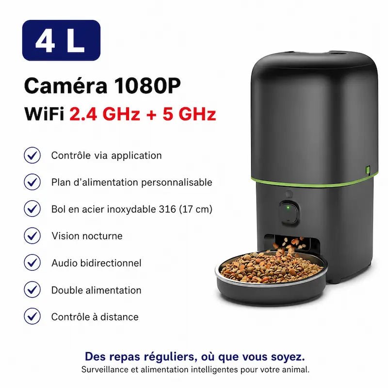 Distributore Automatico Cibo Gatti Con Telecamera Automatica