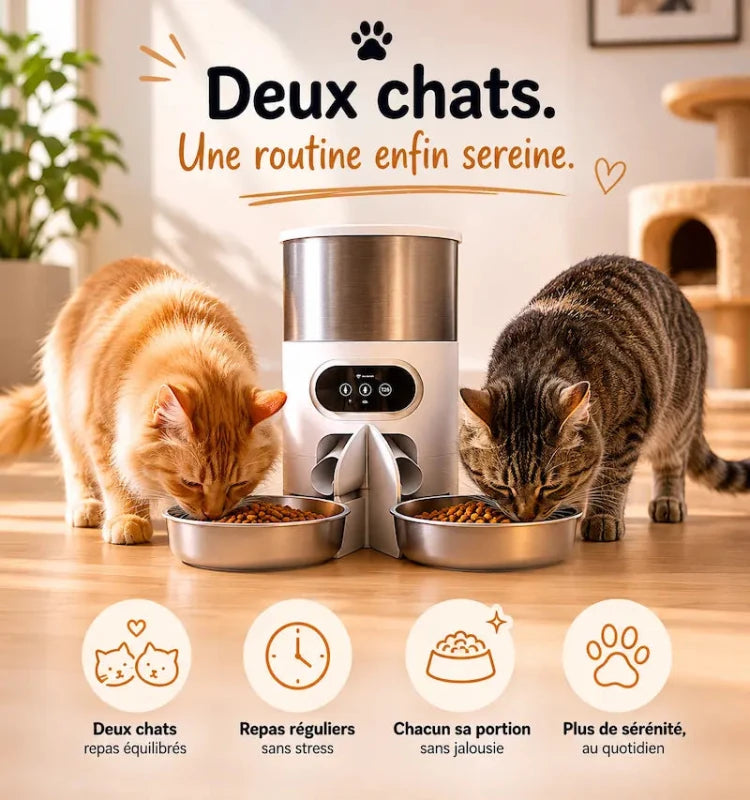 Distributore Automatico Cibo Gatti Doppio Antiscivolo