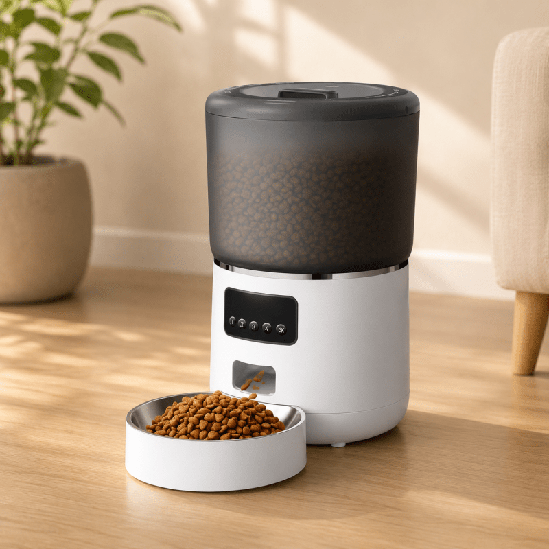 Distributore Automatico Cibo Gatti Rialzata