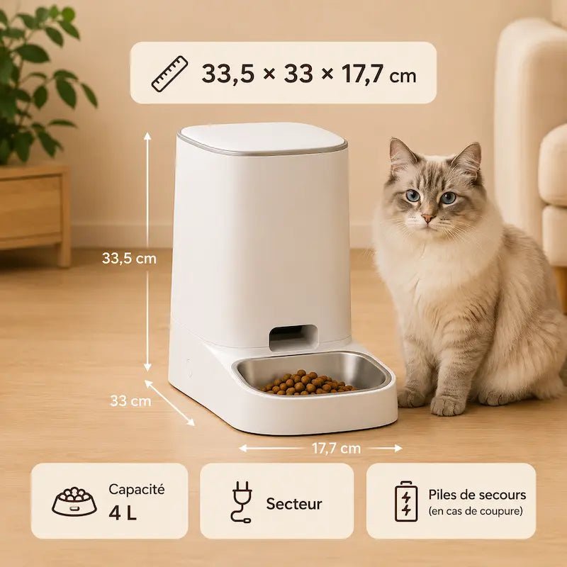 Distributore Automatico Crocchette Gatto Rialzata