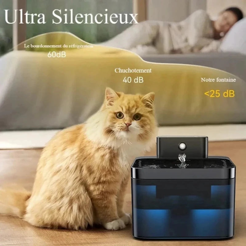 Fontana Per Gatti Senza Fili In Acciaio
