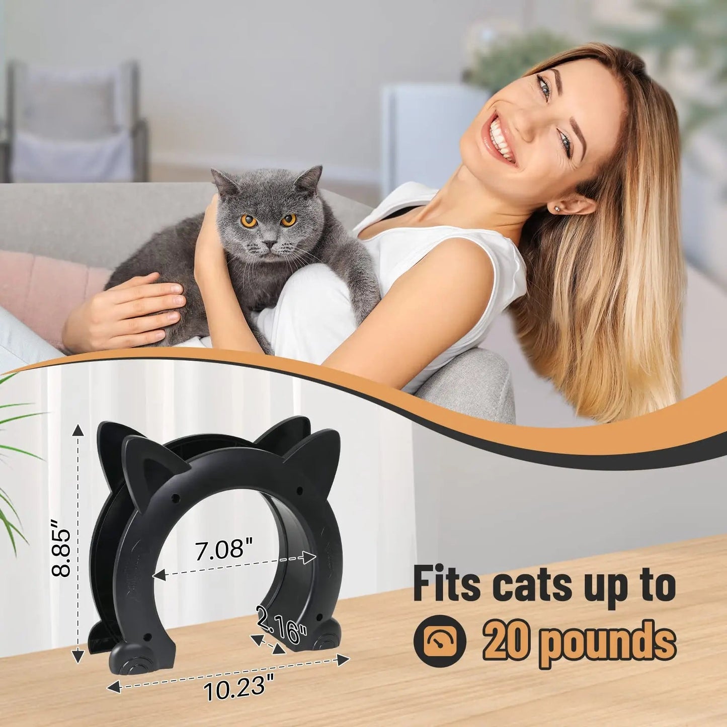 Gattaiola A Forma Di Gatto Con Microchip