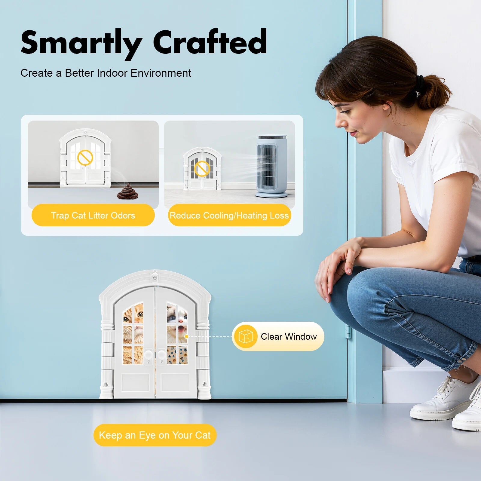 Gattaiola Elegante Con Microchip