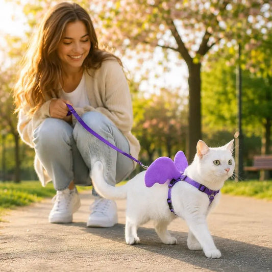 Pettorina Con Ali Per Gatti Antifuga