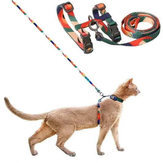 Pettorina Con Guinzaglio Per Gatti