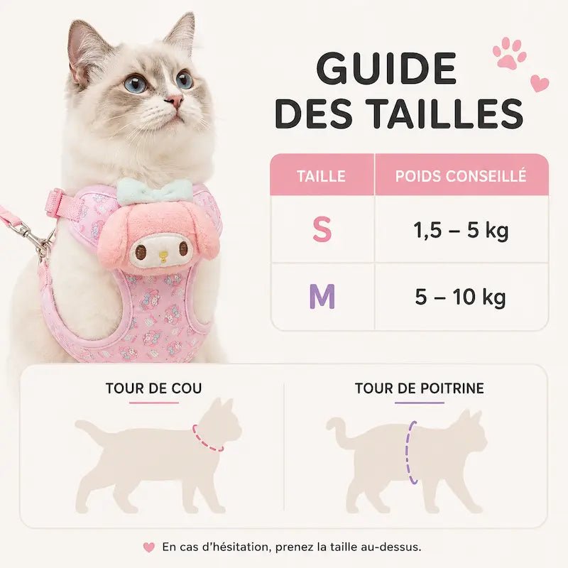 Pettorina Kawaii Per Gatti Regolabile