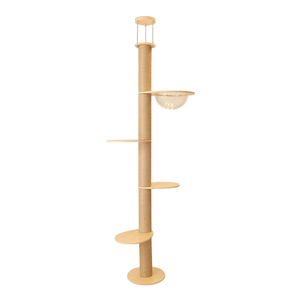 Tiragraffi A Soffitto In Legno Per Maine Coon Salvaspazio