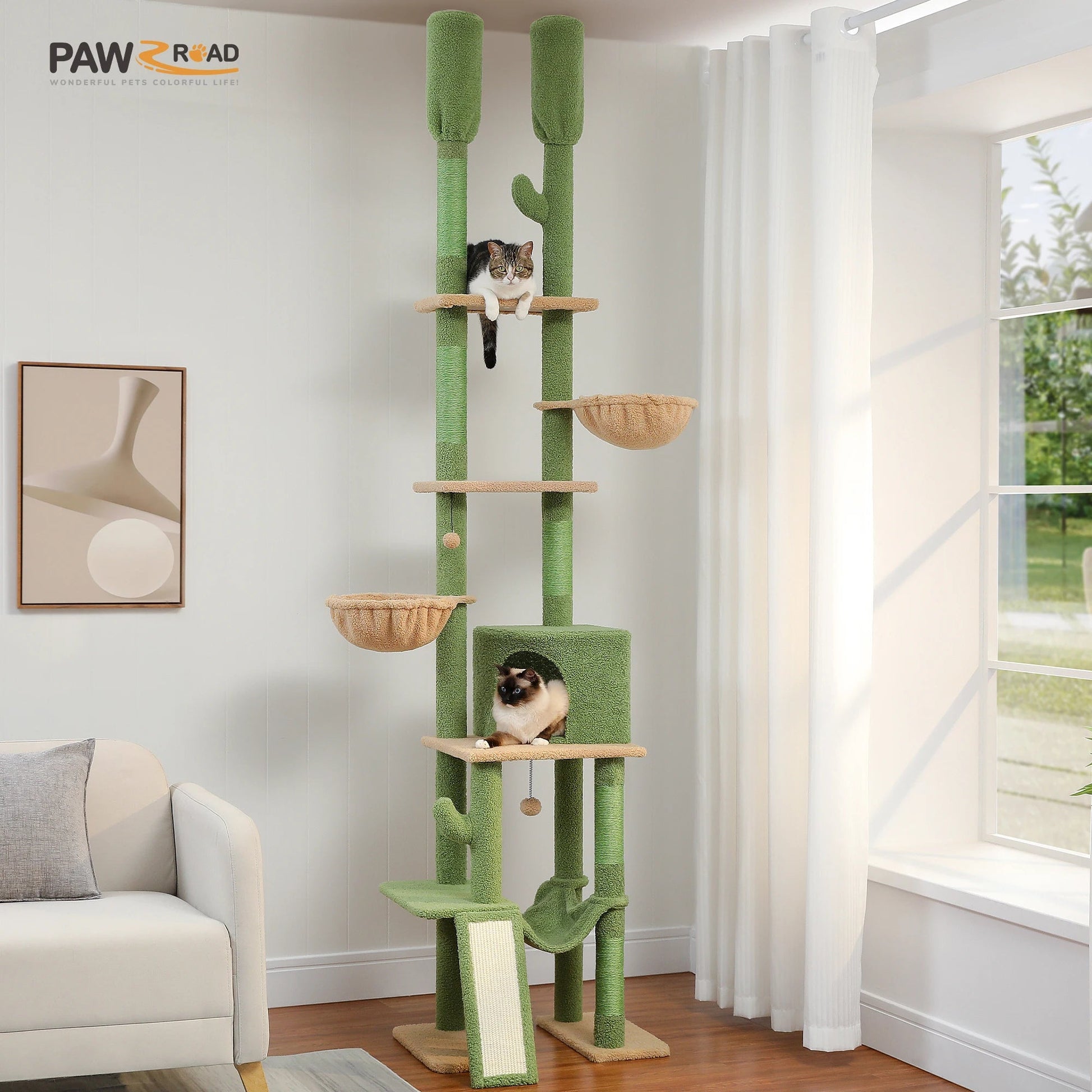 Tiragraffi Cactus A Soffitto In Legno