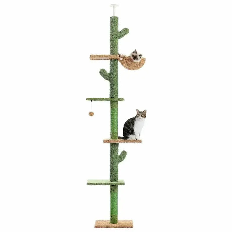 Tiragraffi Cactus A Soffitto Per Gatti Grandi Verde Design Moderno