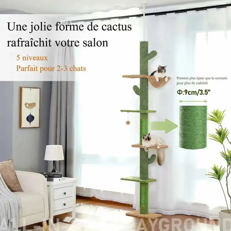 Tiragraffi Cactus A Soffitto Per Gatti Grandi Verde Per Gatti