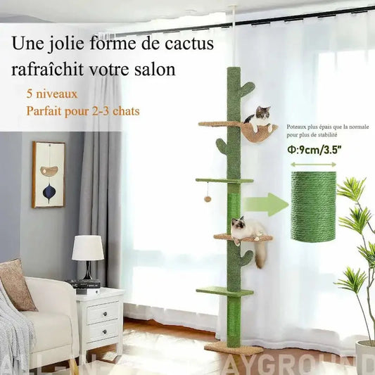 Tiragraffi Cactus A Soffitto Per Gatti Grandi Verde Per Gatti
