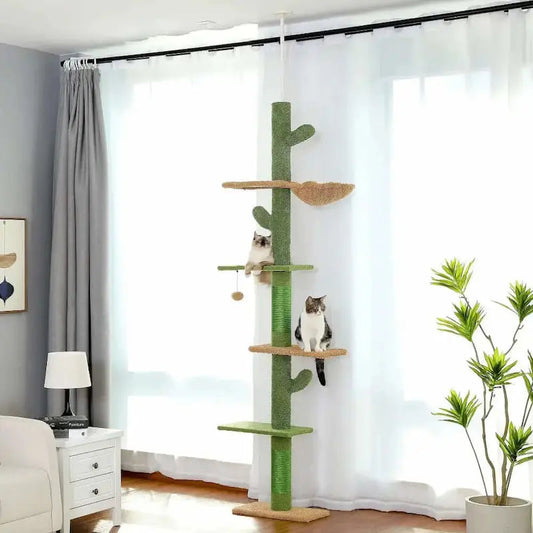 Tiragraffi Cactus A Soffitto Per Gatti Grandi Verde