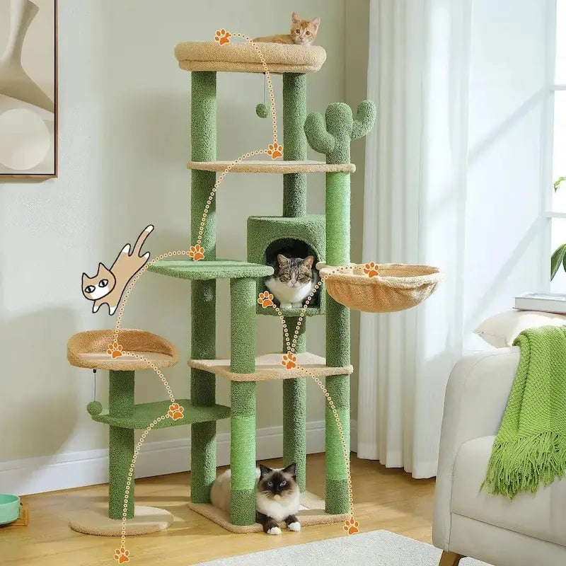 Tiragraffi Cactus Per Gatti Grandi Con Cuccia