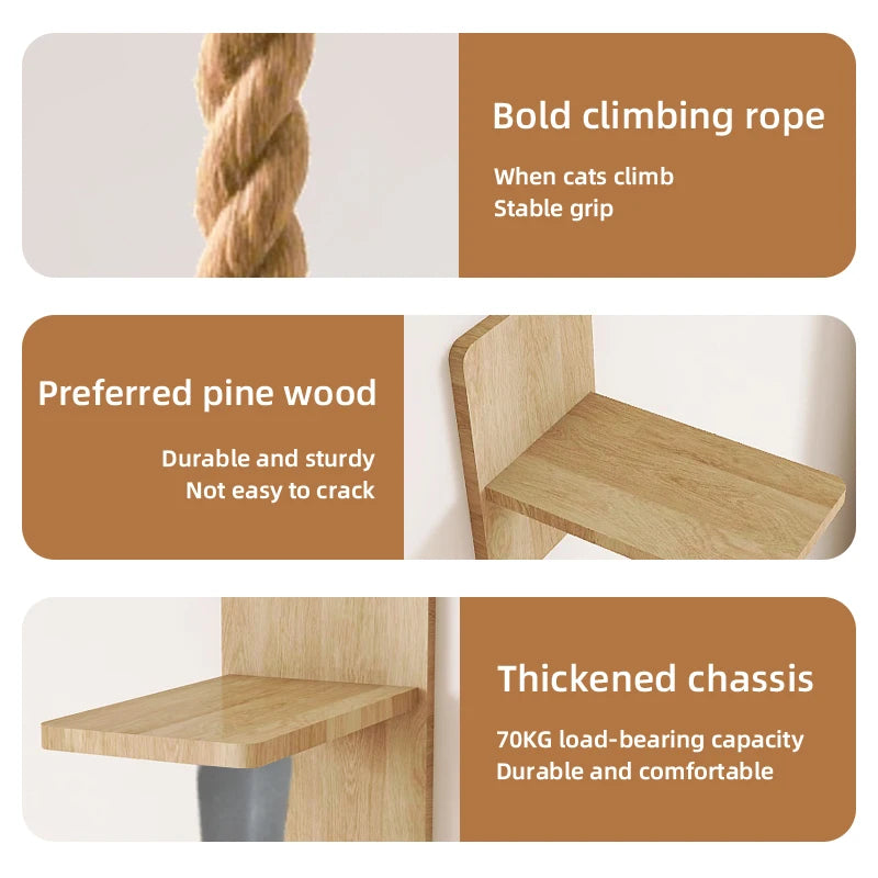 Tiragraffi Da Parete In Legno Beige In Legno