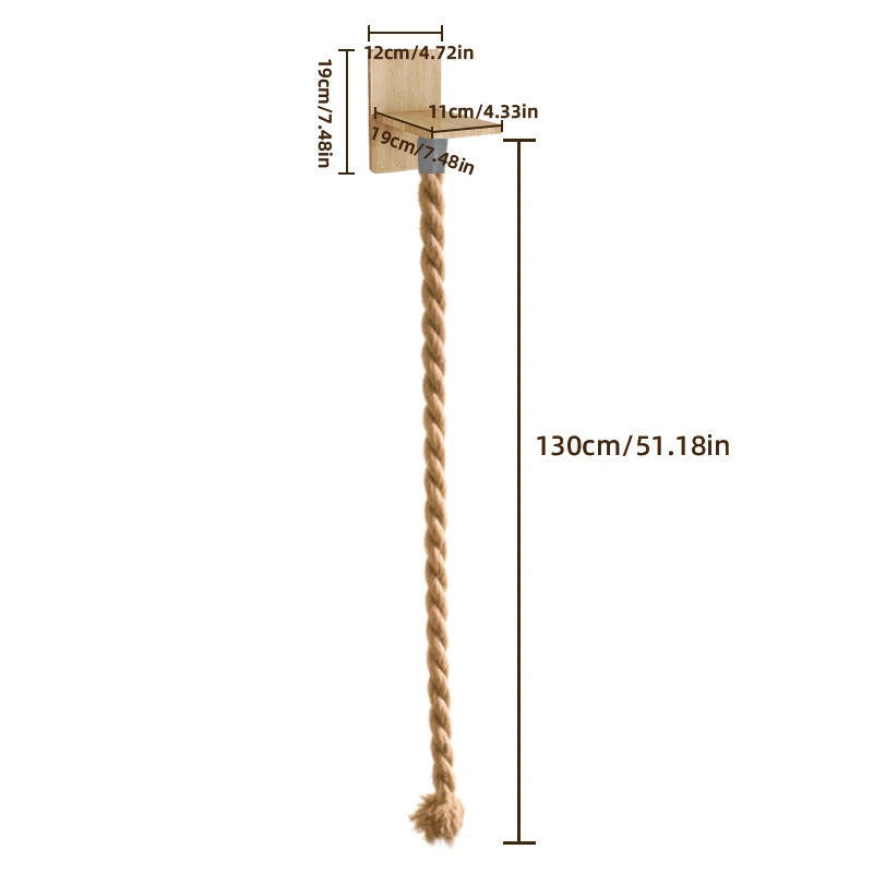 Tiragraffi Da Parete In Legno Beige Resistente