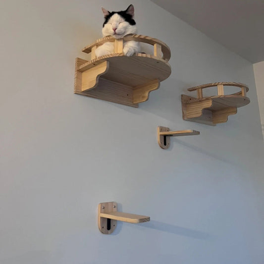 Tiragraffi Da Parete In Legno Con Amaca Con Scala