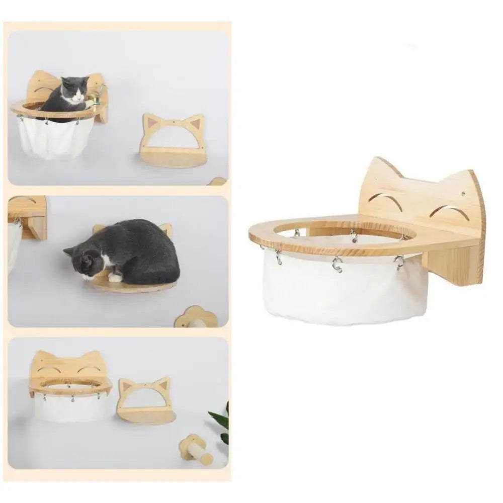 Tiragraffi Da Parete In Legno Con Amaca Di Design In Legno