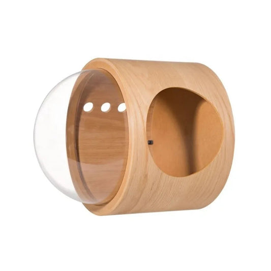 Tiragraffi Da Parete In Legno Con Cuccia Per Gatti