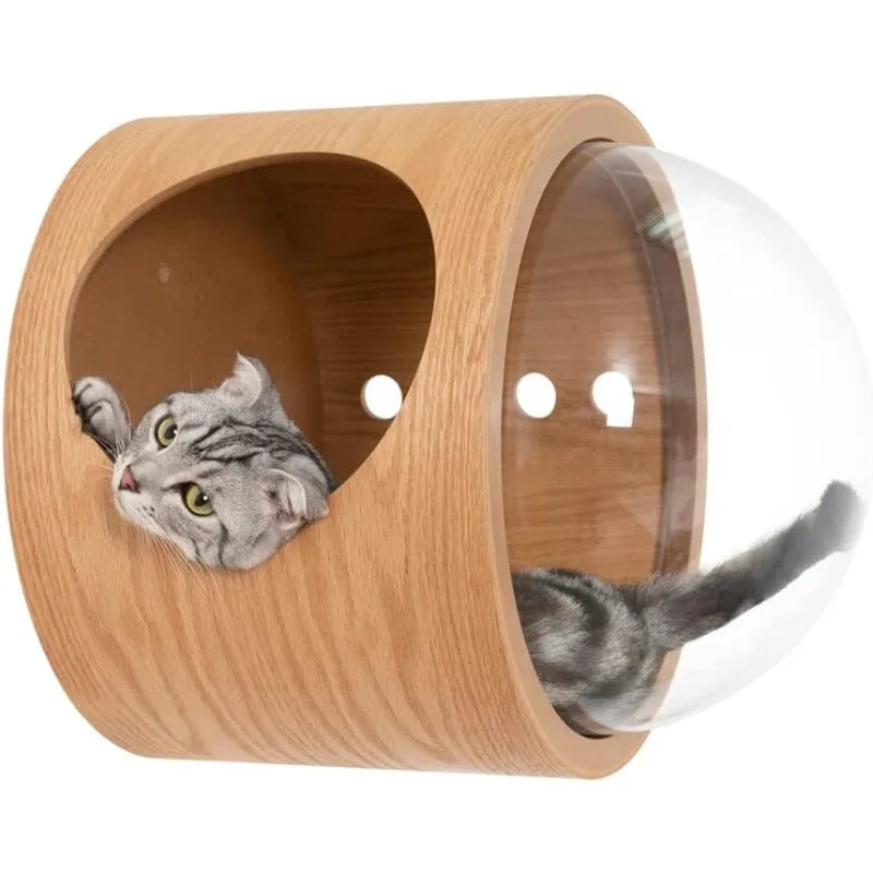 Tiragraffi Da Parete In Legno Con Cuccia