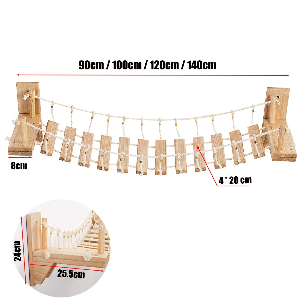 Tiragraffi Da Parete In Legno Con Ponte Grande