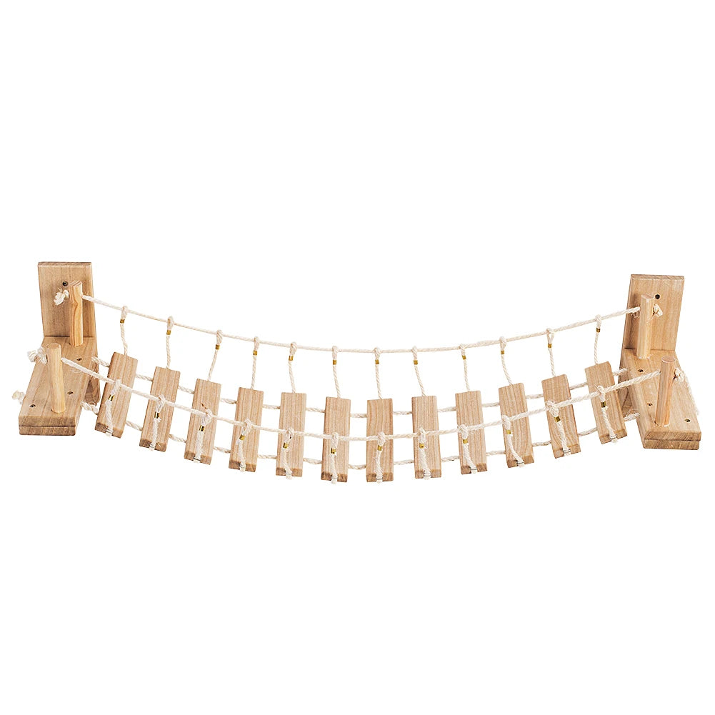 Tiragraffi Da Parete In Legno Con Ponte In Sisal