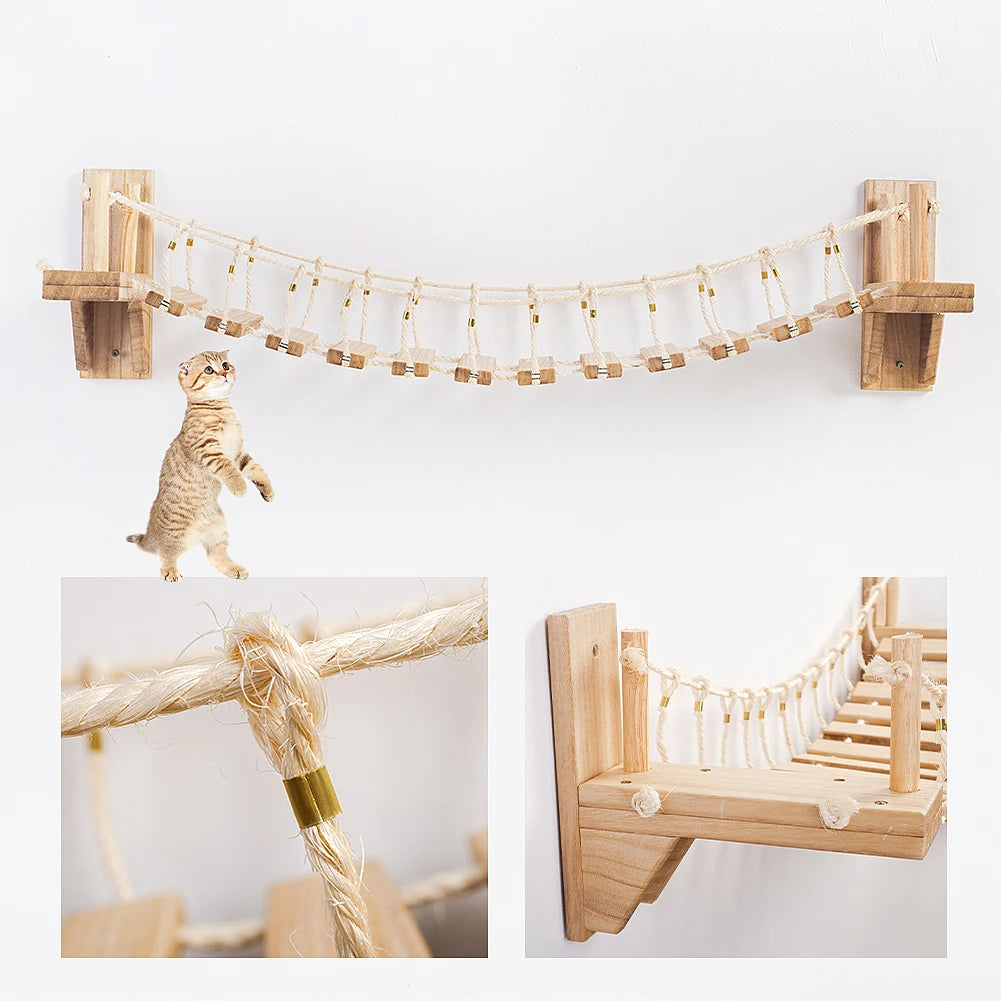 Tiragraffi Da Parete In Legno Con Ponte