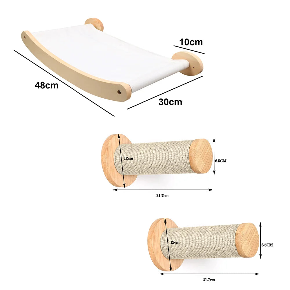 Tiragraffi Da Parete In Legno Con Scala Comodo