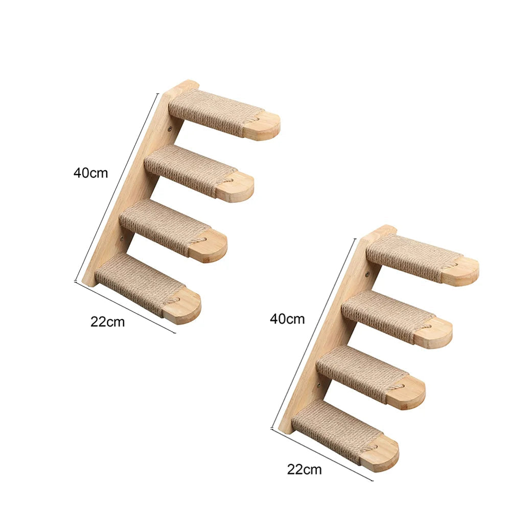Tiragraffi Da Parete In Legno Con Scala Design Moderno