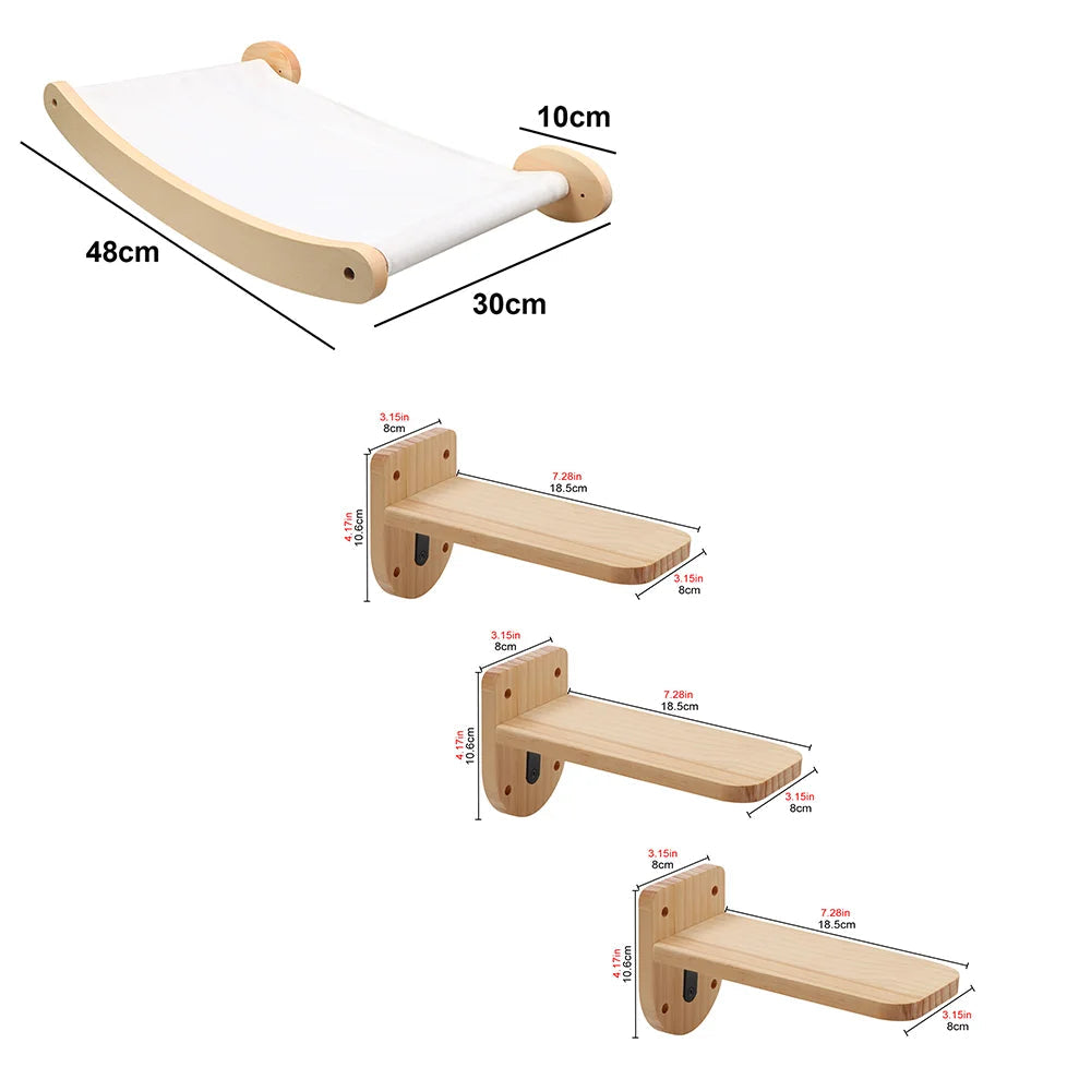 Tiragraffi Da Parete In Legno Con Scala Moderno