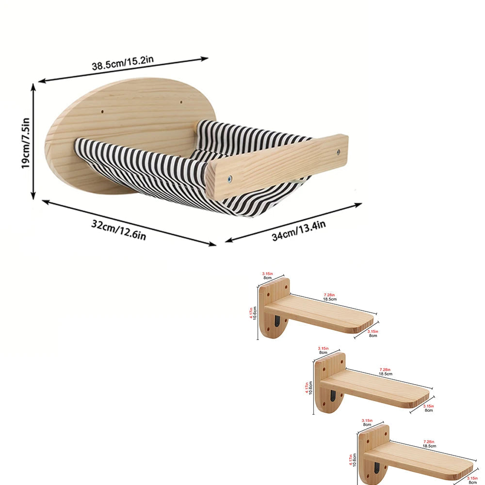 Tiragraffi Da Parete In Legno Con Scala Stabile