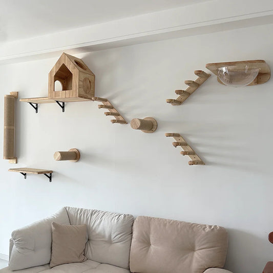 Tiragraffi Da Parete In Legno Con Scala