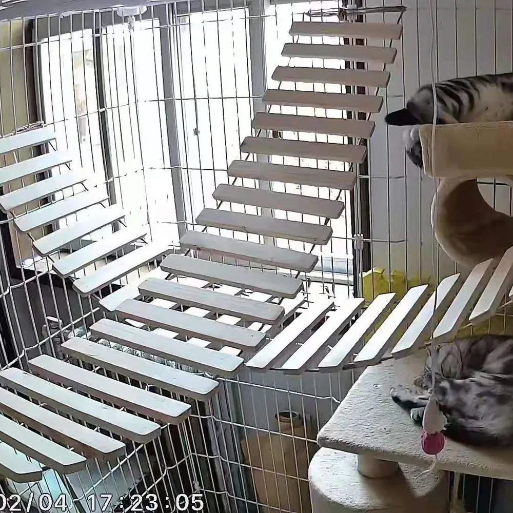 Tiragraffi Da Parete In Legno Per Gatti Anziani Con Amaca