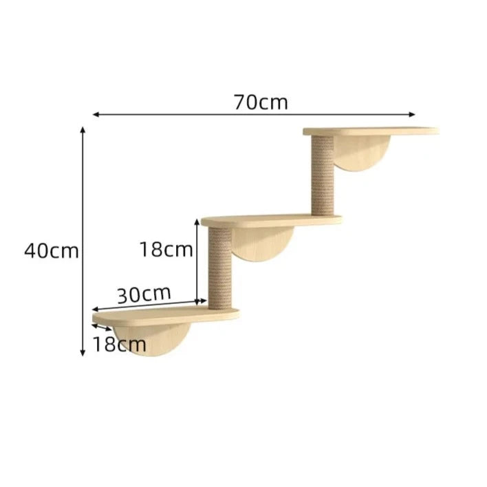 Tiragraffi Da Parete In Legno Per Gattini Di Design Resistente