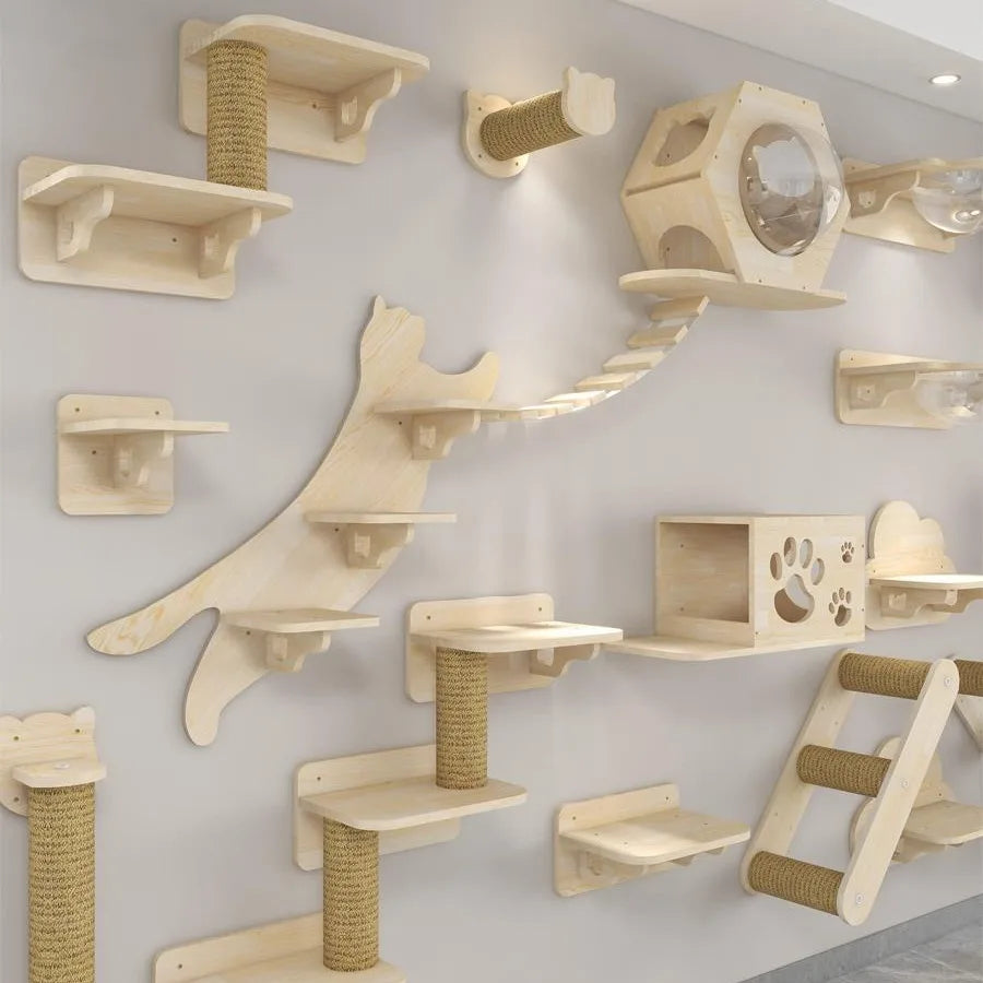 Tiragraffi Da Parete In Legno Per Gattini Di Design