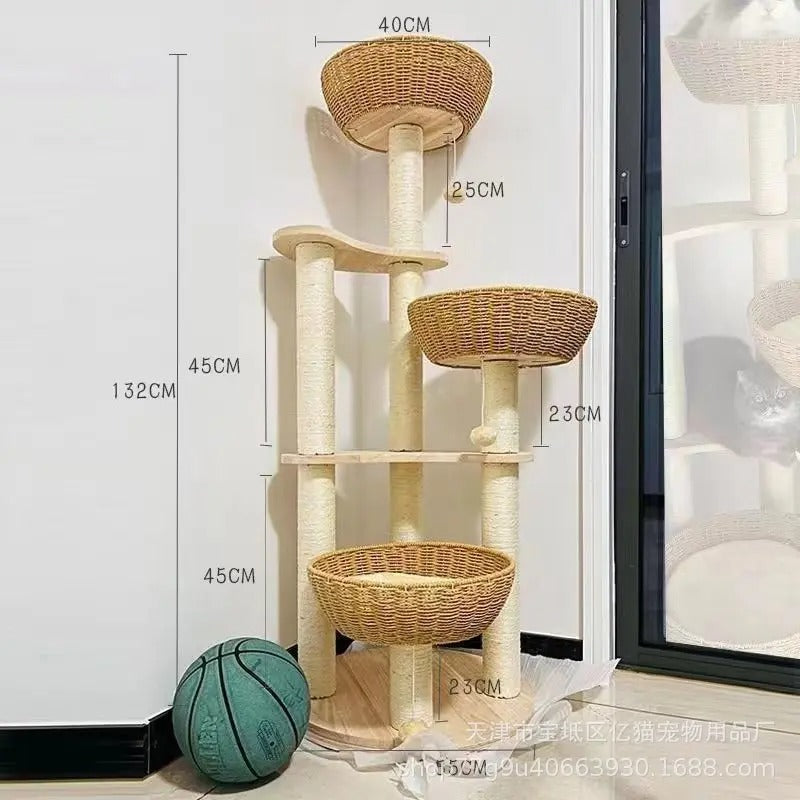 Tiragraffi In Legno Per Gattini Beige Salvaspazio
