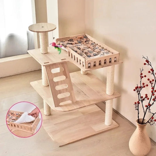 Tiragraffi In Legno Per Gattini Di Design Robusto In Sisal