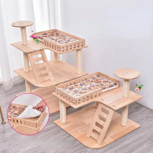 Tiragraffi In Legno Per Gattini Di Design Robusto