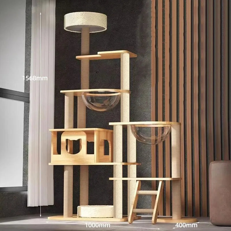 Tiragraffi In Legno Per Gattini Di Lusso A Soffitto