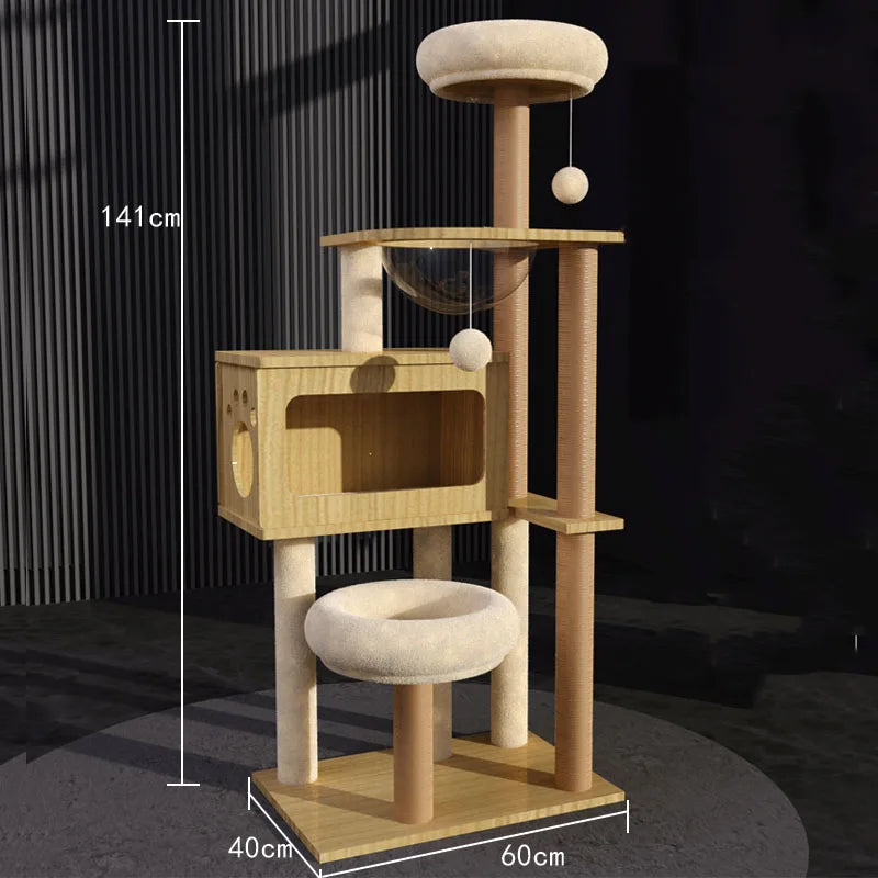 Tiragraffi In Legno Per Gattini Di Lusso Robusto