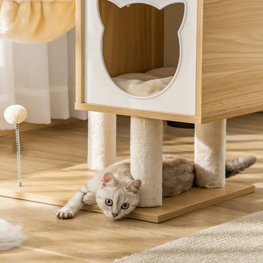Tiragraffi In Legno Per Maine Coon Per Gatti