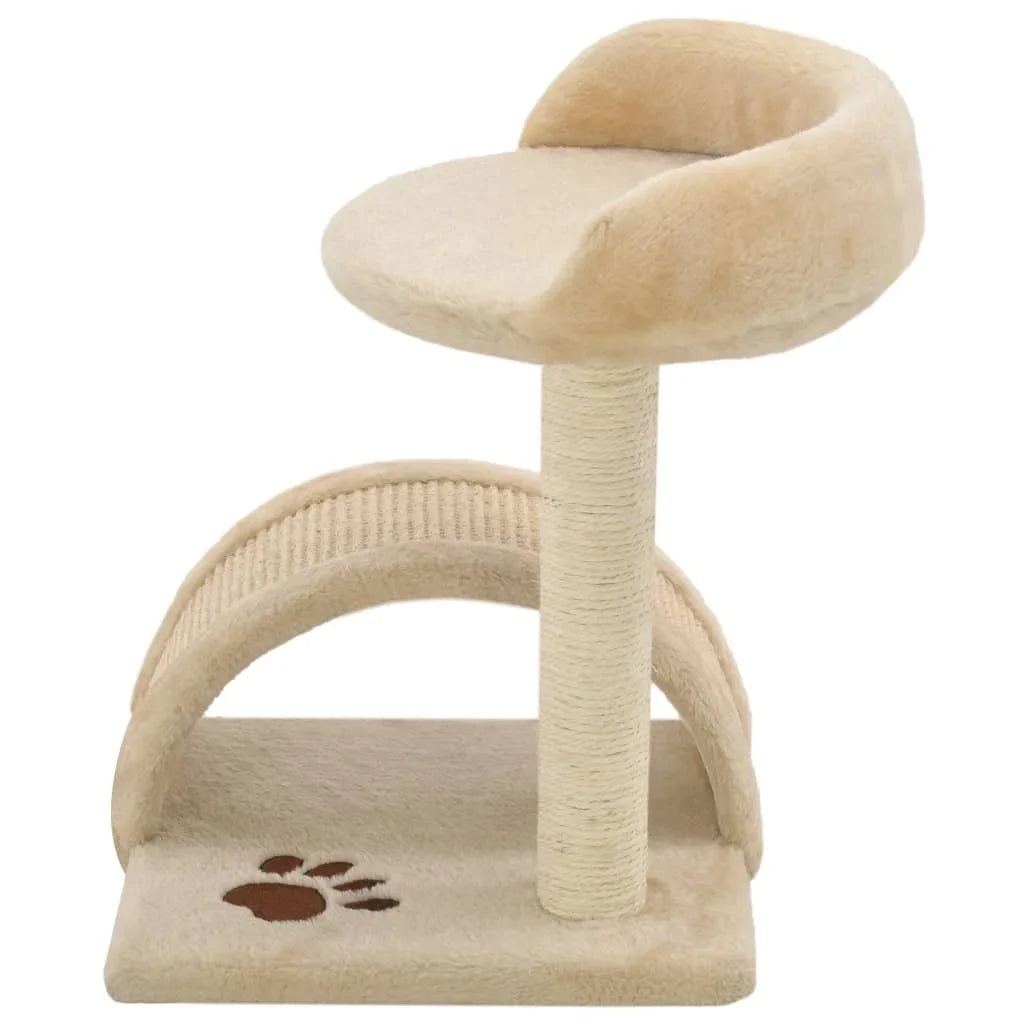 Tiragraffi Per Gattini Con Cuccia In Legno